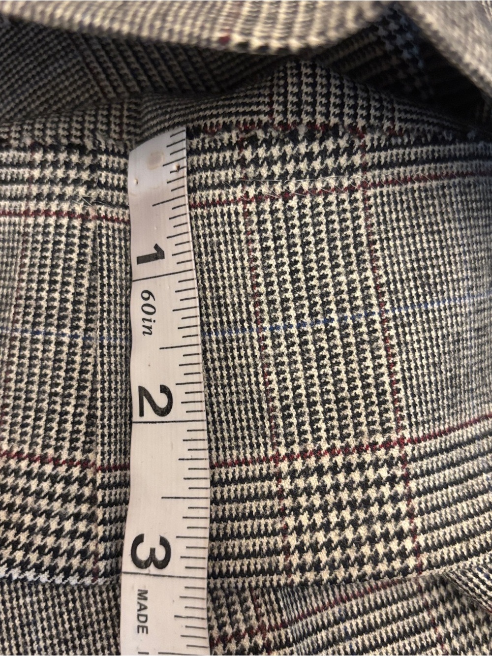 Cromwell Juster's Custom‎ Suit Sz 44-46 Windowpane Wool Two Button Blazer Jacket - Picture 15 of 16